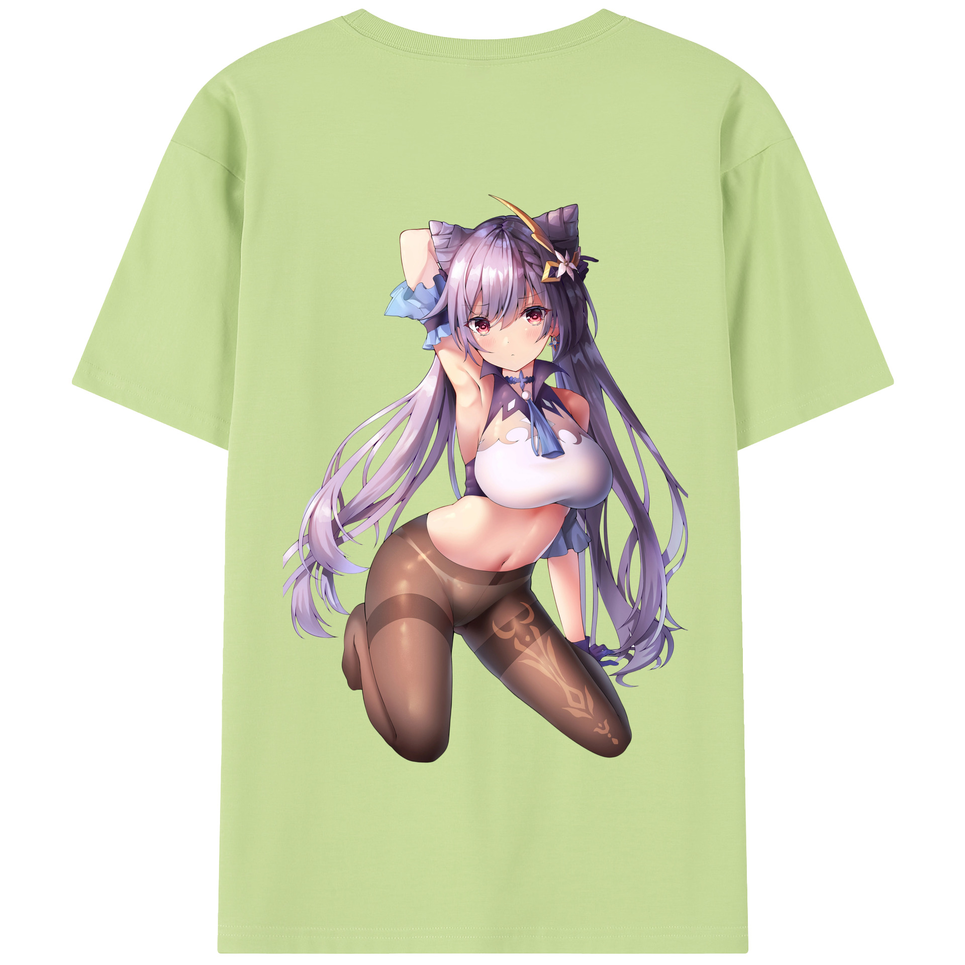 げんし神 刻晴 こくせい genshin Kokusei 綿100％半袖Tシャツ（背面プリント）